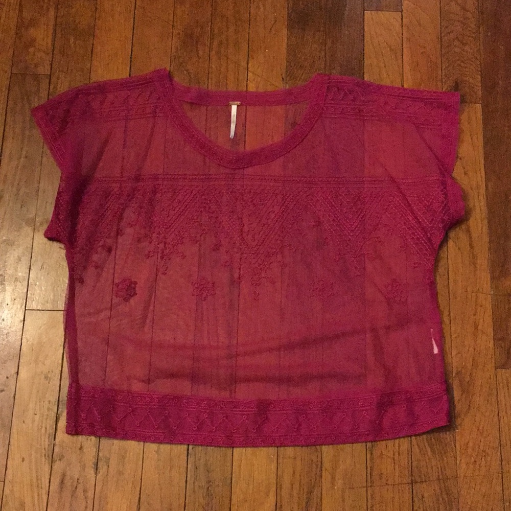 Free people fuchsia shirt